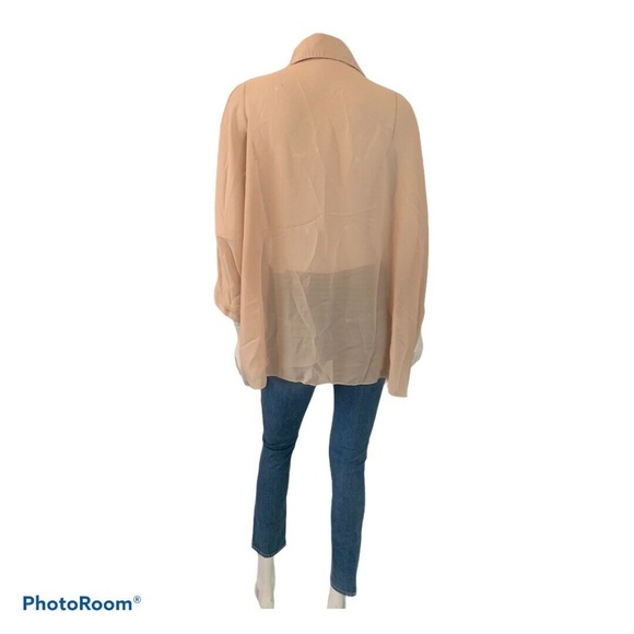 New Unbranded Collared Soft Pink top S/M - Picture 7 of 9